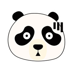Cute panda avatar vector illustration