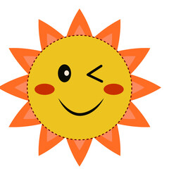 Cute sun vector