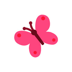 Red butterfly vector