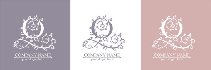Premium Vector Q logo. Monnogram. Personal logo or sign for branding an elite company.