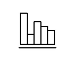Graph chart premium line icon. Simple high quality pictogram. Modern outline style icons. Stroke vector illustration on a white background. 