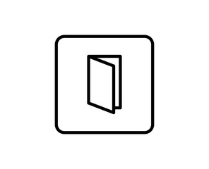 Door flat icon. Single high quality outline symbol for web design or mobile app.  Door thin line signs for design logo, visit card, etc. Outline pictogram EPS10