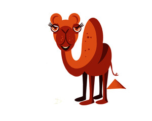 Cute camel vector
