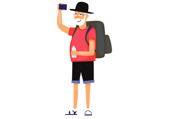 Backpacker vector design illustration