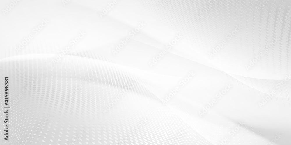 Wall mural abstract grey wave background poster with dynamic. technology network vector illustration.