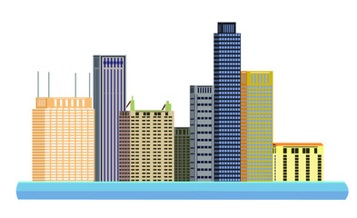 City building vector design illustration