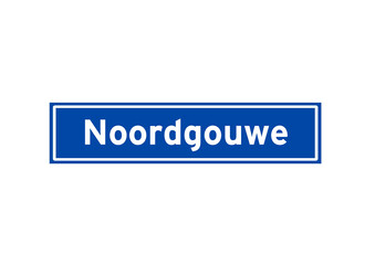 Noordgouwe isolated Dutch place name sign. City sign from the Netherlands.