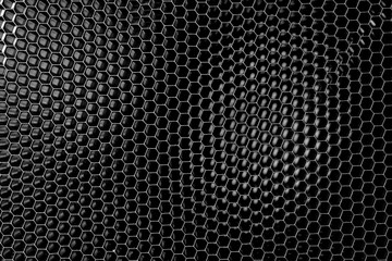 dark metal honeycomb grid background