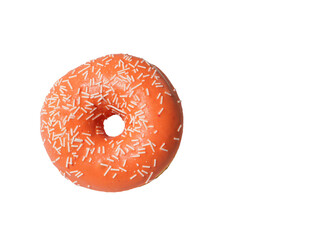 Tasty donut isolated on white background.