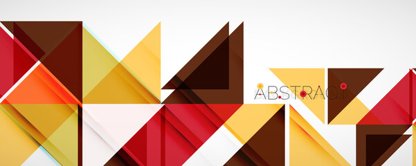 Geometric abstract background. Techno color triangle shapes. Vector illustration for covers, banners, flyers and posters and other designs