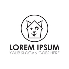 pet shop vector , pet house logo