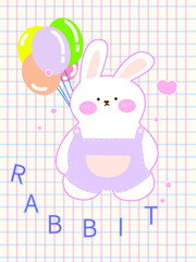 Cute rabbit decorative painting