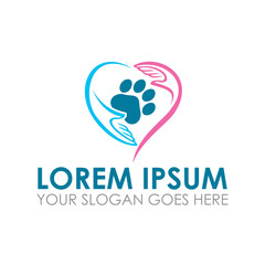 Obraz premium pet care vector , veterinary logo