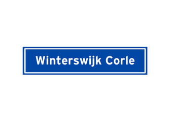 Winterswijk Corle isolated Dutch place name sign. 
