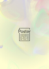 Futuristic Geometric Cover Design with Gradient and Abstract Lines, Figures for your Business. Template Fluid Rainbow Poster Design, Gradient Flow Effect for Electronic Festival.