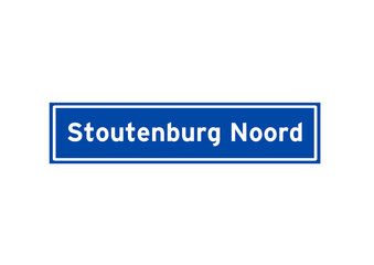 Stoutenburg Noord isolated Dutch place name sign. City sign from the Netherlands.