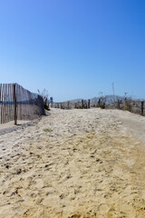 beach with fence