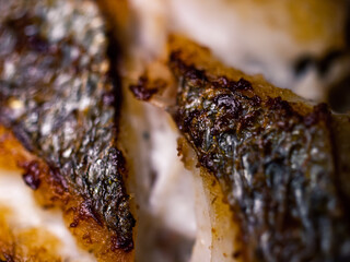 Close up of fried fish