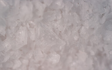 Close up of salt flakes