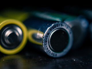 Closeup of a battery