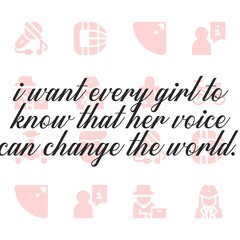 Happy women day quote. Editable vector illustration.