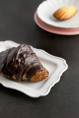 Croissant with chocolate and Madeleine