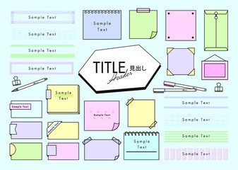 ヘッダー タイトル フレーム素材