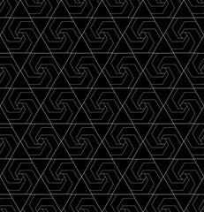 Fototapeta premium white Abstract Seamless polygons Pattern, illustration Abstract geometric pattern with polygons lines, rhombuses A seamless background, texture style.