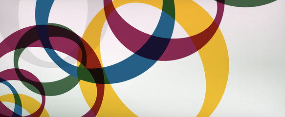 Ring geometric shapes, o letter repetition wallpaper. Abstract background for business or technology presentations, internet posters or web brochure covers