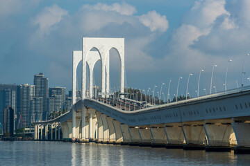 Fototapeta premium Sai Van bridge at day, Macau