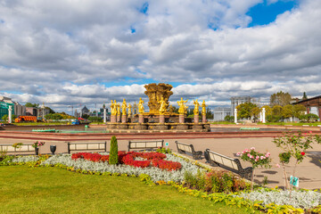 Fountain Friendship of people VDNKH, Moscow, , Russia