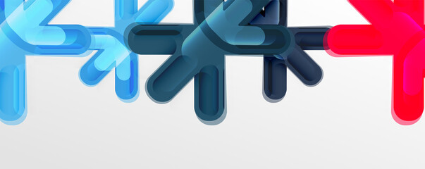 Abstract glossy crosses background for business or technology presentations, internet posters or web brochure covers