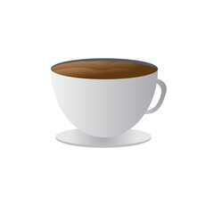 3d coffee cup design on white background.
3d coffee cup design for your website design. Logo, application, UI. Vector illustration, EPS10.