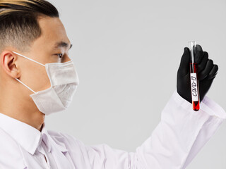 male protective medical masks examination blood tests covid-19