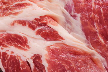 Raw uncooked pork meat texture or background.
