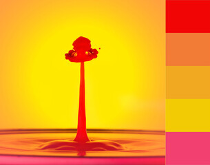 Liquid Drop Art - Water Drop Shape With Color Theme