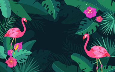 Tropical plant vector design illustration
