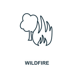 Wildfire icon. Simple element from natural disaster collection. Creative Wildfire icon for web design, templates, infographics and more