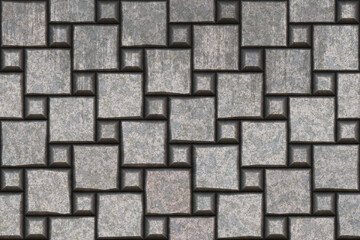 Obraz premium STONE TILE FLORAL AND DIES PATTERN