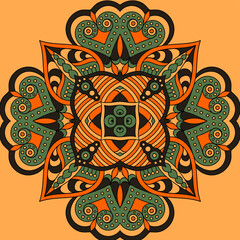 European retro carpet vector design