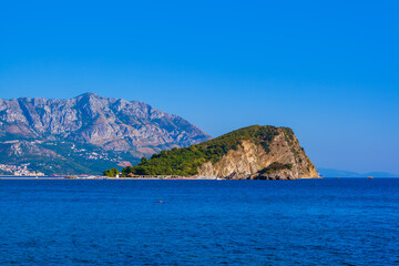 Fototapeta na wymiar Island St. Nicholas in Budva Montenegro