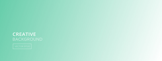 Abstract white green aquamarine gradient color banner background