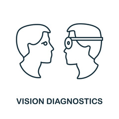Vision Diagnostics icon. Simple illustration from ophthalmology collection. Creative Vision Diagnostics icon for web design, templates, infographics and more