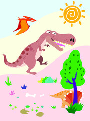 Dinosaur decorative painting