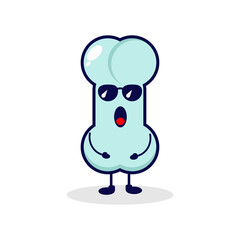 Bone cool cute character illustration