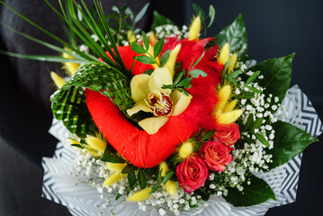 nice bouquet in the hands