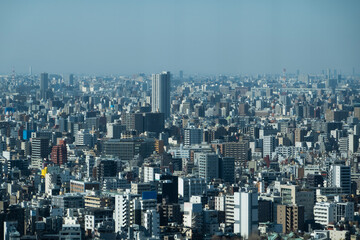 Fototapeta premium Residential area in Tokyo seen from above 