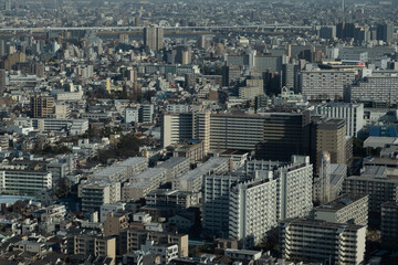 Obraz premium Residential area in Tokyo seen from above 