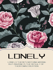 Rose flower decoration painting vector