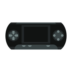 Retro Handheld game console flat vector illustration 